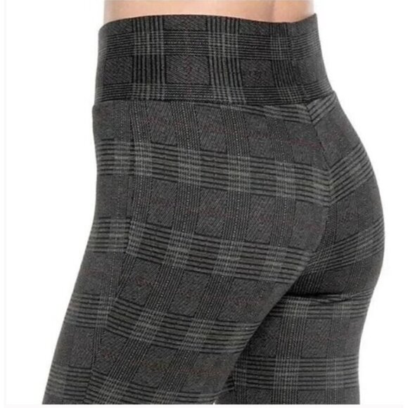 Tahari Womens Large Plaid Pull On Pants Ponte Knit Dress Leggings High Waisted - Picture 7 of 10